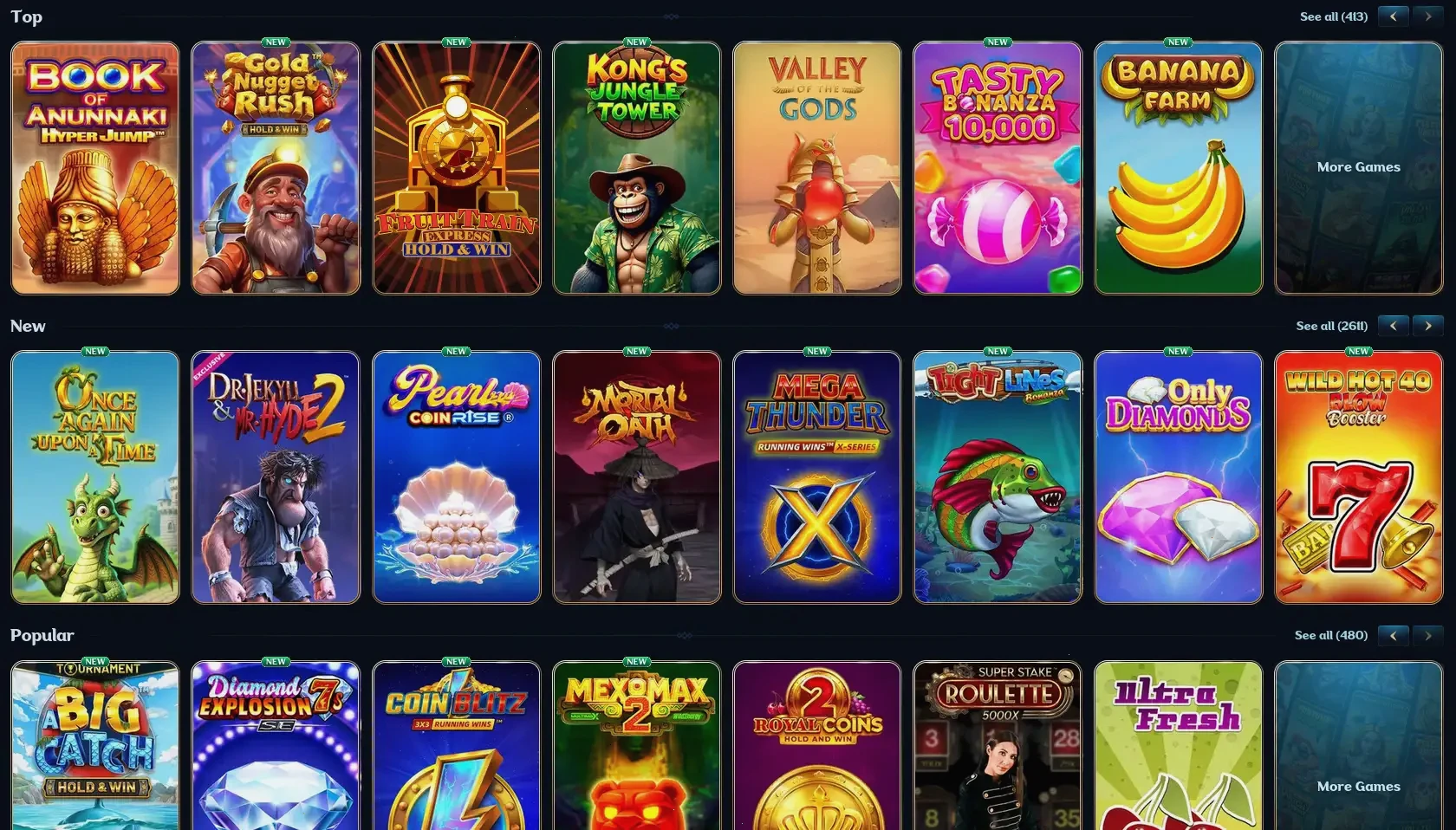 Katsubet instant access casino interface showing game lobby and deposit options